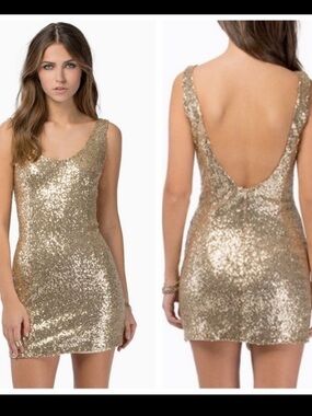 Sequins Mini Dress by TOBI Medium Bodycon